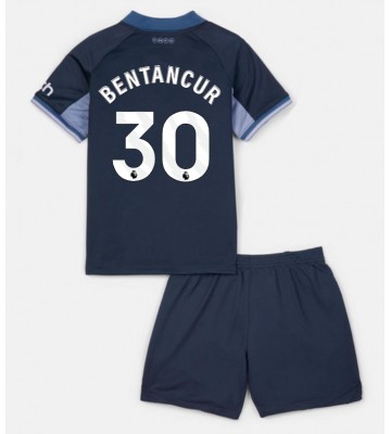 Tottenham Hotspur Rodrigo Bentancur #30 Segunda Equipación Niños 2023-24 Manga Corta (+ Pantalones cortos)